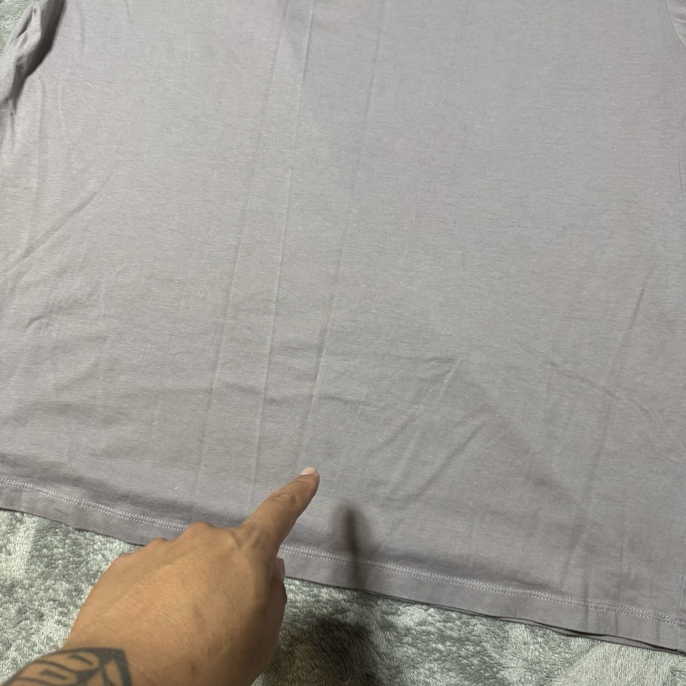 Adolfo Dominguez Mens Logo Pocket Size Tshirt‎ Purpleish Color Size XL - Picture 3 of 9